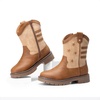 image:imageDREAM PAIRS Boys Cowboy Boots Kids Western BootsLight Brown