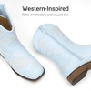 image:imageDREAM PAIRS Girls Cowboy Cowgirl Western BootsLight Blue
