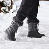 image:imageDREAM PAIRS Girls Snow Waterproof Winter BootsGreyBlack
