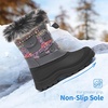 image:imageDREAM PAIRS Girls Snow Waterproof Winter BootsGreyMulti