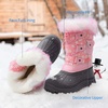 image:imageDREAM PAIRS Girls Snow Waterproof Winter BootsPink