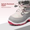 image:imageDREAM PAIRS Girls Winter Snow Boots Faux Fur LinedGrayWhite