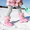 image:imageDREAM PAIRS Girls Winter Snow Boots Faux Fur LinedPink