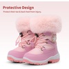 image:imageDREAM PAIRS Girls Winter Snow Boots Faux Fur LinedPink
