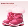 image:imageDREAM PAIRS Girls Winter Snow Boots Faux Fur LinedRose Red