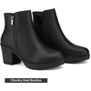 image:imageDREAM PAIRS Womens Chunky Heel Platform Ankle BootsBlackPu