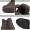 image:imageDREAM PAIRS Womens Chunky Heel Platform Ankle BootsBrownPu