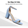 image:imageDREAM PAIRS Womens Comfort Block Heel SandalsBabyBlueSuede