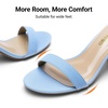 image:imageDREAM PAIRS Womens Comfort Block Heel SandalsBabyBlueSuede