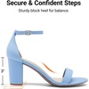 image:imageDREAM PAIRS Womens Comfort Block Heel SandalsBabyBlueSuede