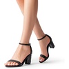 image:imageDREAM PAIRS Womens Comfort Block Heel SandalsBlackRhinestone