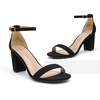 image:imageDREAM PAIRS Womens Comfort Block Heel SandalsBlackSuede