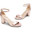 image:imageDREAM PAIRS Womens Comfort Block Heel SandalsChampagne