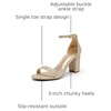 image:imageDREAM PAIRS Womens Comfort Block Heel SandalsGoldGlitter