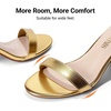 image:imageDREAM PAIRS Womens Comfort Block Heel SandalsGoldmetallic