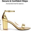 image:imageDREAM PAIRS Womens Comfort Block Heel SandalsGoldmetallic