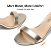 image:imageDREAM PAIRS Womens Comfort Block Heel SandalsLight Gold