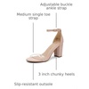image:imageDREAM PAIRS Womens Comfort Block Heel SandalsNudeClear