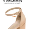 image:imageDREAM PAIRS Womens Comfort Block Heel SandalsNudeNubuck