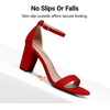 image:imageDREAM PAIRS Womens Comfort Block Heel SandalsRed1