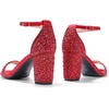 image:imageDREAM PAIRS Womens Comfort Block Heel SandalsRedRhinestone