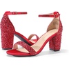 image:imageDREAM PAIRS Womens Comfort Block Heel SandalsRedRhinestone