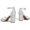 image:imageDREAM PAIRS Womens Comfort Block Heel SandalsSilverGlitter