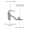 image:imageDREAM PAIRS Womens Comfort Block Heel SandalsSilverRhinestone