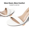 image:imageDREAM PAIRS Womens Comfort Block Heel SandalsWhitePu