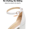 image:imageDREAM PAIRS Womens Comfort Block Heel SandalsWhitepearl