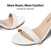 image:imageDREAM PAIRS Womens Comfort Block Heel SandalsWhitepearl