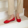 image:imageDREAM PAIRS Womens Dress Knit Ballet Comfort FlatsAll Red