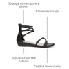 image:imageDREAM PAIRS Womens Strappy Dressy Flat SandalsBlackPu
