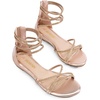 image:imageDREAM PAIRS Womens Strappy Dressy Flat SandalsChampagneGoldpu