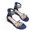 image:imageDREAM PAIRS Womens Strappy Dressy Flat SandalsNavy