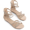 image:imageDREAM PAIRS Womens Strappy Dressy Flat SandalsNude