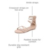 image:imageDREAM PAIRS Womens Strappy Dressy Flat SandalsNudePu