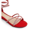 image:imageDREAM PAIRS Womens Strappy Dressy Flat SandalsRed
