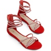 image:imageDREAM PAIRS Womens Strappy Dressy Flat SandalsRed
