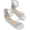 image:imageDREAM PAIRS Womens Strappy Dressy Flat SandalsSilver