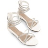 image:imageDREAM PAIRS Womens Strappy Dressy Flat SandalsWhite