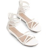 image:imageDREAM PAIRS Womens Strappy Dressy Flat SandalsWhitePu