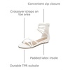 image:imageDREAM PAIRS Womens Strappy Dressy Flat SandalsWhitePu