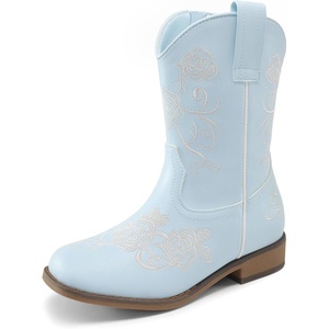 image:imageDREAM PAIRS Girls Cowboy Cowgirl Western BootsLight Blue