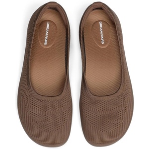 image:imageDREAM PAIRS Womens Ballet Wide Toe FlatsBrown