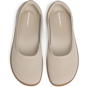 image:imageDREAM PAIRS Womens Ballet Wide Toe FlatsNude