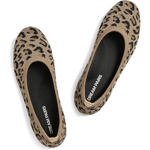 image:imageDREAM PAIRS Womens Dress Knit Ballet Comfort FlatsAll Leopard