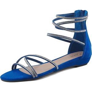image:imageDREAM PAIRS Womens Strappy Dressy Flat SandalsRoyalBlue