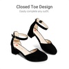 image:imageDREAM PAIRS Girls Dress Shoes Flower Wedding HeelsAll Black