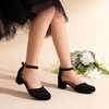 image:imageDREAM PAIRS Girls Dress Shoes Flower Wedding HeelsAll Black